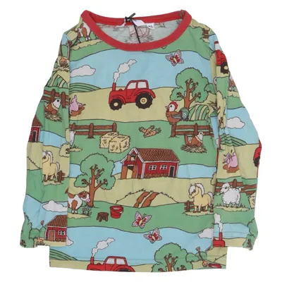Long sleeve T-shirt (Green, Blue, Multicolored) from Kids by Lindex Cotton, Elastane