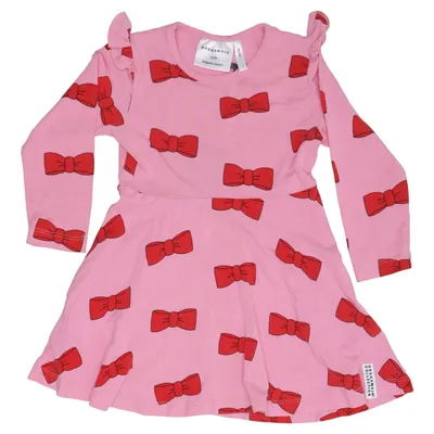 Dress (Pink, Red) from Geggamoja Bamboo, Elastane, Organic cotton