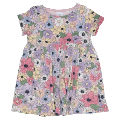 Dress (Pink, Multicolored) from Polarn O. Pyret Elastane, Organic cotton
