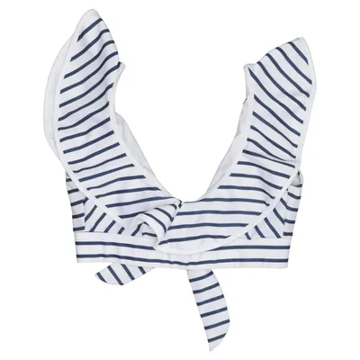 Bikini top (White, Blue) from Seaquelle Elastane, Recycled polyester