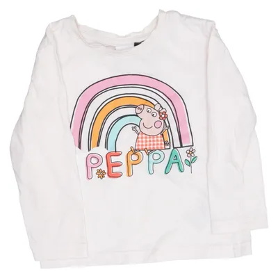 Långärmad t-shirt (Vit, Flerfärgad) från Peppa Pig Bomull