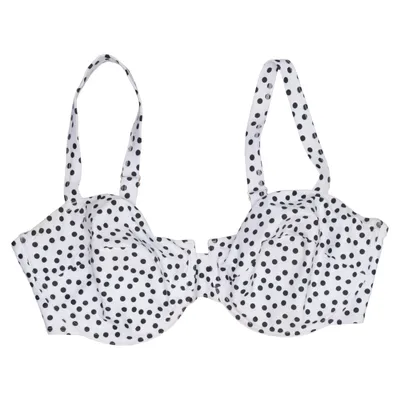 Bikini top (White, Black) from Ivory Rose Elastane, Polyamide, Polyester