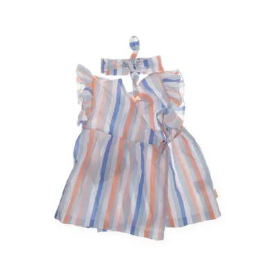 Wrap dress (White, Multicolored) from Bess Cotton