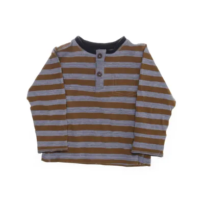Henley shirt (Grijs, Meerkleurig, Bruin) van Noppies Baby Katoen, Elastaan
