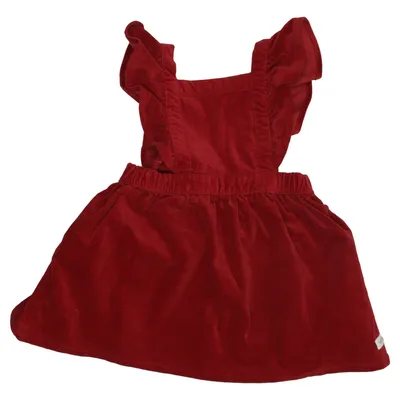 Dungaree dress (Red) from Newbie by KappAhl Cotton, Elastane