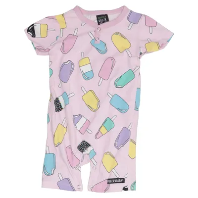 Rompers (Pink, Multicolored) from Villervalla Elastane, Organic cotton