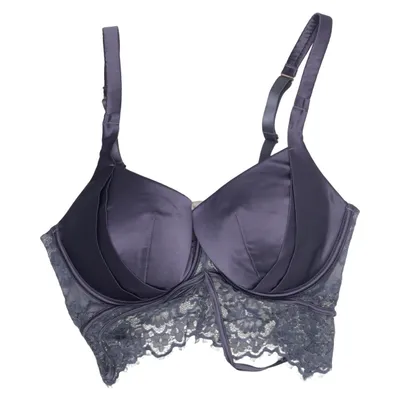 Bra (Blue) from Noir by Hunkemöller Elastane, Polyamide, Polyester, Viscose