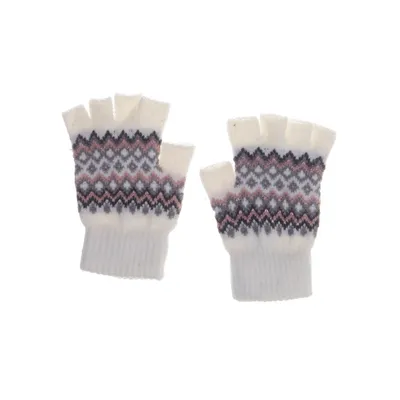 Fingerløse handsker (Hvid, Flerfarvet) fra BPC Bonprix Collection Akryl, Metallfiber