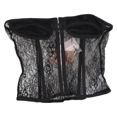 Bustier (Lace Hook And Eye Bandeau Corset) fra Missguided Elastan, Polyester