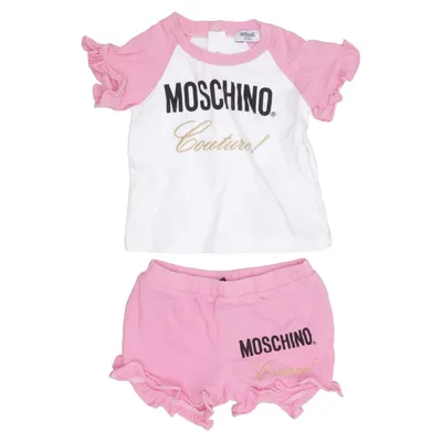 Set (Pink, White) from Moschino Baby Cotton, Elastane, Polyamide