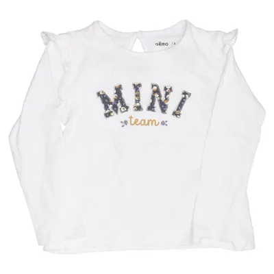 T-shirt à manches longues (Blanc) de Gémo Coton