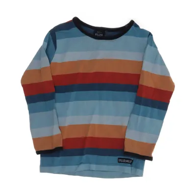 Långärmad t-shirt (Blå, Flerfärgad) från Villervalla Bomull, Elastan