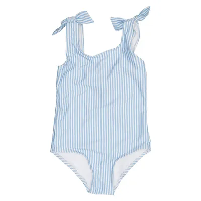 Swimsuit (Blue, White) from H&M Elastane, Polyester