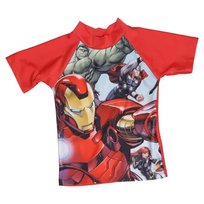 Swim shirt (Red, Multicolored) from Marvel Avengers Elastane, Polyester