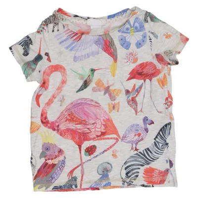 T-shirt (Grijs) van Michelle Morin x H&M Katoen, Elastaan