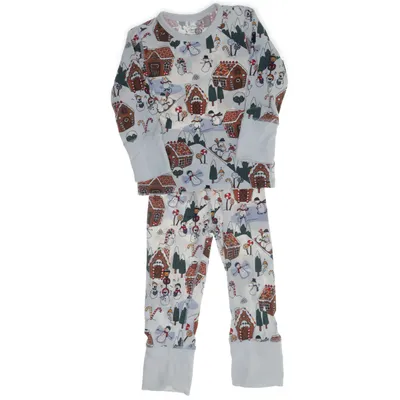 Pyjama (Wit, Meerkleurig) van Polarn O. Pyret Katoen, Elastaan, Polyester