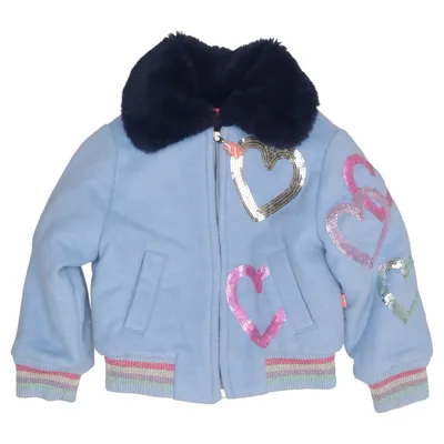Vinterjacka (Blå, Rosa, Flerfärgad) från Billieblush Polyester, Ull