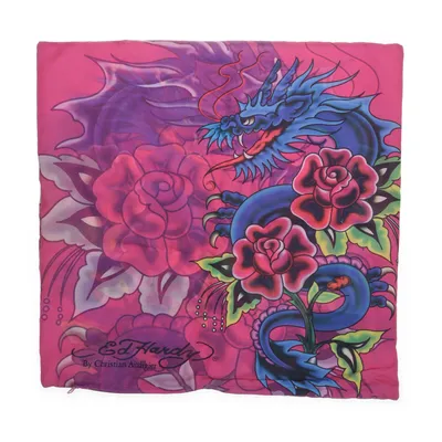 Kuddfodral (Rosa, Flerfärgad) från EdHardy Polyester