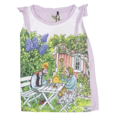 Débardeur (Blanc, Vert, Violet) de Pettson och Findus Coton