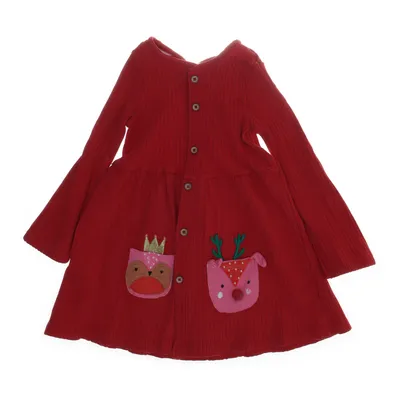 Jurk (Rood) van Mothercare Katoen, Elastaan
