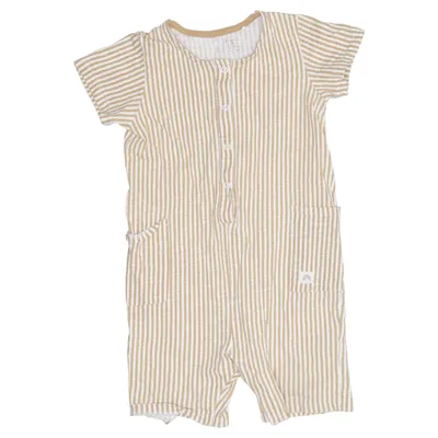 Sparkdräkt (Beige, Vit) från Lindex Baby Bomull