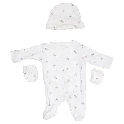 Barboteuse (Blanc) de Rock a Bye Baby Coton
