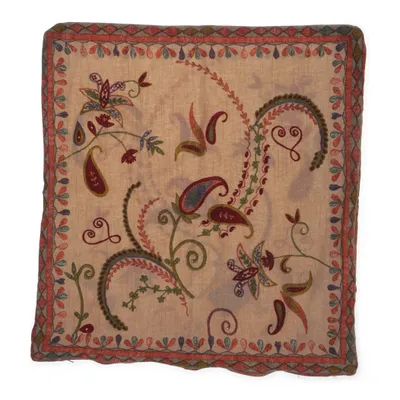 Sierkussensloop (Beige, Oranje, Meerkleurig) van Granfoulard Katoen