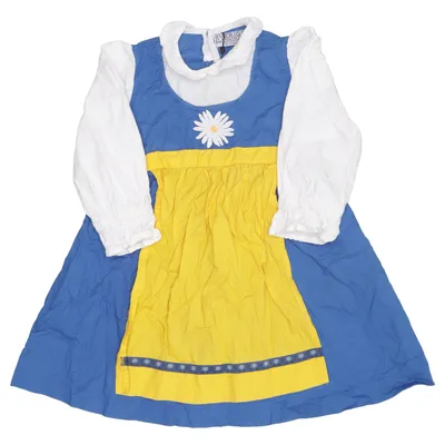Folkedragt (Blå, Hvid, Gul) fra Sverige Klänningen