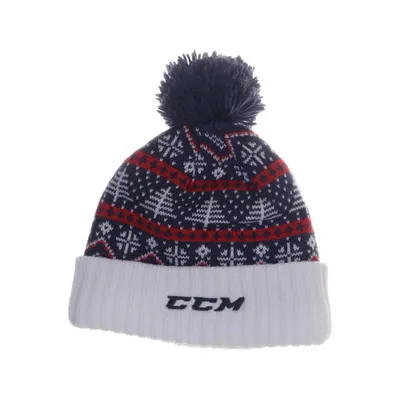 Pompon muts (Wit, Blauw, Rood) van CCM Acryl