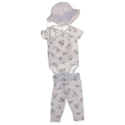 Set (Vit, Flerfärgad) från Lindex Newborn Bomull, Elastan