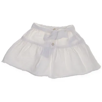 Skirt (White) from Zara Cotton, Linen