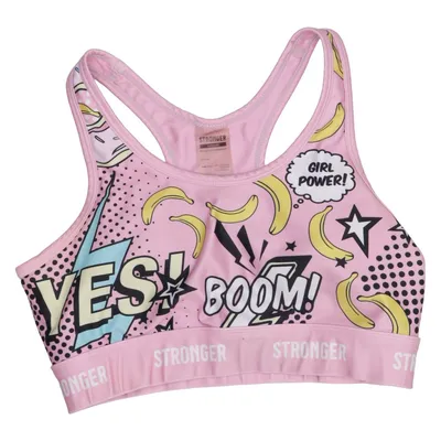 Sports-BH (Pink, Flerfarvet) fra Stronger Elastan, Genanvendt polyester