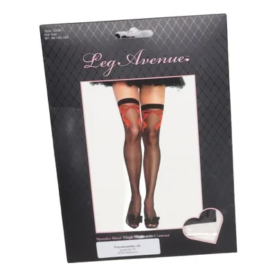 Stay-ups (Spandex Sheer Thigh Highs With Contrast) from Leg Avenue Elastane, Polyamide, Polyester
