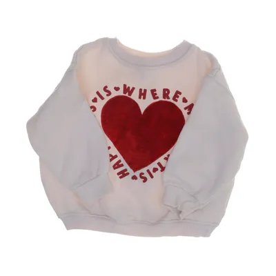 Sweatshirt (Wit) van Zara Katoen, Elastaan