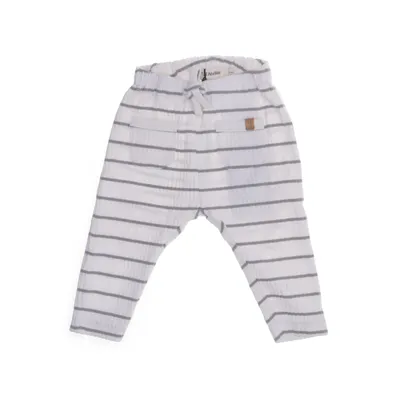 Broek (Wit, Grijs) van Lil'Atelier Katoen, Elastaan
