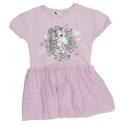 Jurk (Roze) van Lindex Kids Katoen, Polyester