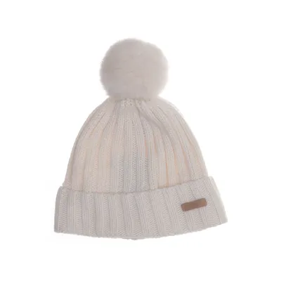 Pompon muts (Wit) van Barts Acryl, Kasjmier, Katoen, Nylon, Polyester, Viscose, Wol
