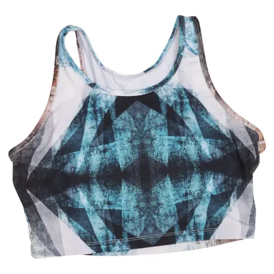 Sports bra (Blue, Black, White) from Dcore Elastane, Polyester