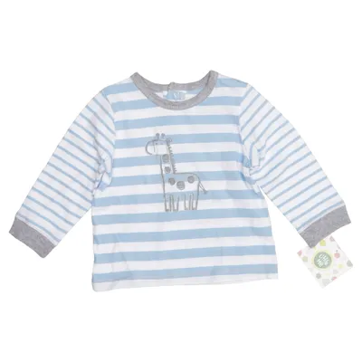 Lange mouwen shirt (Blauw, Wit) van Little Me Katoen