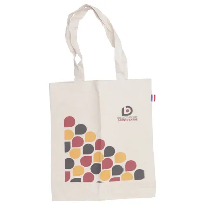 Sac en toile (Beige, Multicolore) de Blanc Bleu Coton