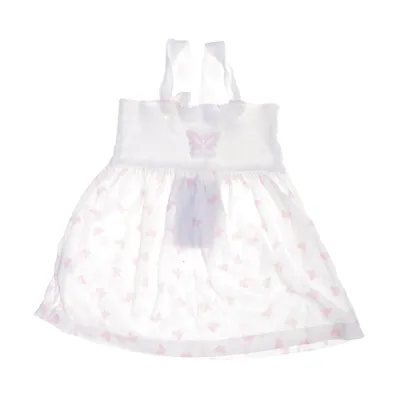 Dungaree dress (White, Pink) from Tutta Cotton