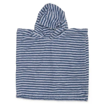 Badponcho (Wit, Blauw) van Linvosges Katoen