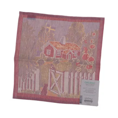 Kökshandduk (Röd, Flerfärgad) från Ekelund Ekologisk bomull