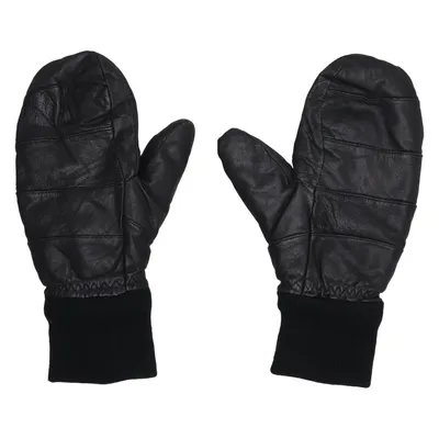 Leather mittens (Black)