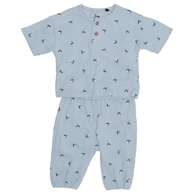 Set (Blauw) van ICA I Love Eco Elastaan, Organisch katoen, Polyester