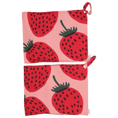 Sitzkissen (Pink, Rot, Grün) von Marimekko Baumwolle