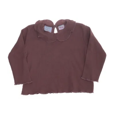 Top (Bruin) van Zara Katoen, Elastaan, Polyester