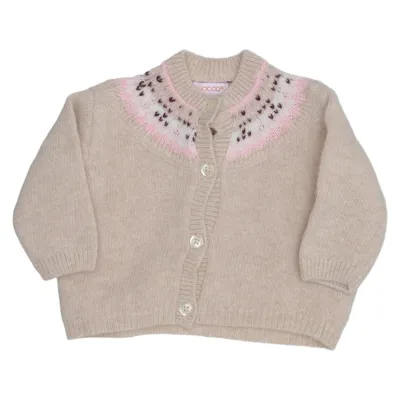 Cardigan (Beige, Flerfarvet) fra Gocco Polyamid, Uld