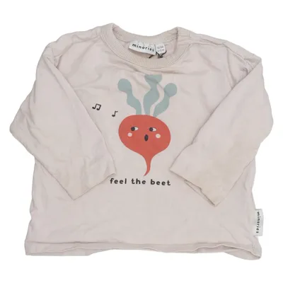 Langærmet t-shirt (Beige) fra Minories Bomuld