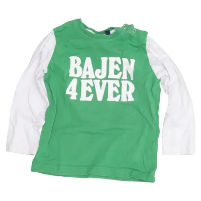 T-shirt à manches longues (Vert, Blanc) de HIF Coton